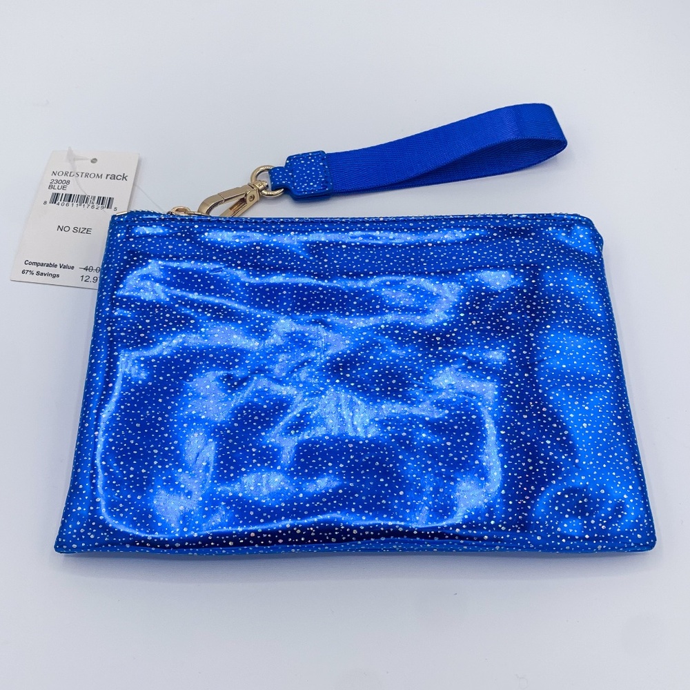 Nordstrom Blue Glitter Wristlet